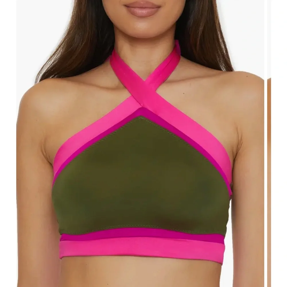 Trina Turk Monaco High neck bikini top